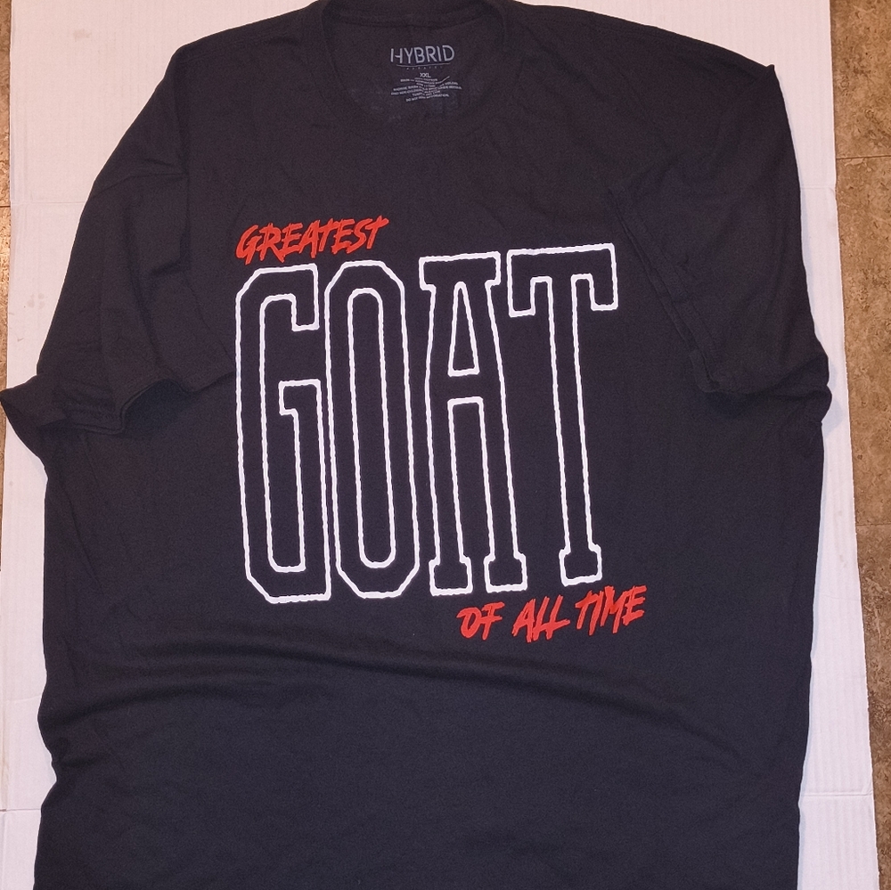 Hybrid Apparel Black 'Greatest GOAT' Graphic Tee
